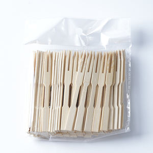 ชุดช้อนส้อมไม้ไผ่แบบใช้แล้วทิ้งส้อมส้อมผลไม้ช้อนเค้กไอศกรีมส้อม - Product Image 6