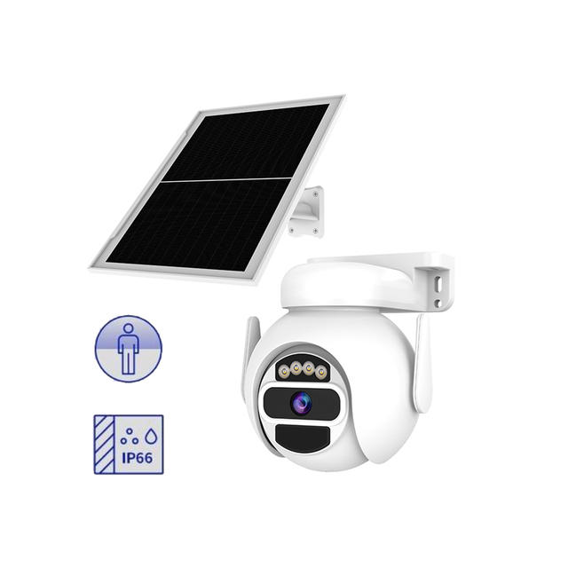4G LTE Cellular IP66 Outdoor 2K 3MP 3W Solar Panel 6000mAh Battery Night Vision PIR Motion Camera
