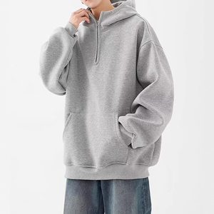 เสื้อแจ็คเก็ตมีฮู้ดแบบ unisex สำหรับนักออกแบบแฟชั่น สไตล์สปอร์ตอเนกประสงค์ เหมาะสำหรับคู่รัก ใส่ได้ทั้งฤดูใบไม้ผลิและฤดูใบไม้ร่วง ผ้าหนา ซิปครึ่งตัว - Product Image 3