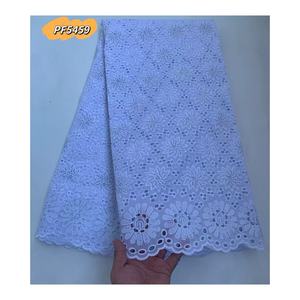 Pizzo Svizzero in Cotone Importato da Dubai / Tessuto in Pizzo <span class=keywords><strong>di</strong></span> Alta Qualità / Pizzo Voile Svizzero <span class=keywords><strong>di</strong></span> Alta Qualità 2025 Tessuti in Pizzo <span class=keywords><strong>di</strong></span> Cotone Bianco Liscio - Product Image 1