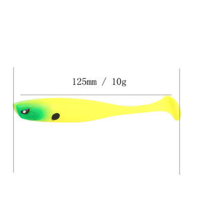 TOPIND 12.5cm/10g esca da pesca a doppio gancio Batis Rainbow esca morbida con coda a T - Product Image 2