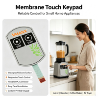 VMANX Clavier tactile à membrane en silicone personnalisé, bouton marche/arrêt, panneau de commande pour blender, presse-agrumes, petit électroménager