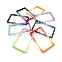 Étuis Souples Holographiques Multicolores en TPU Anti-RFID pour Cartes de Visite, Passeports et Cartes de Crédit, avec Logo, 35pt, Style Tendance
