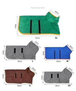 Köpekler ve Kediler için Çevre Dostu Polyester Evcil Hayvan Banyo Havlusu - Yüksek Su Emici ve Bornoz Tasarımlı Bakım Örtüsü - Product Image 4