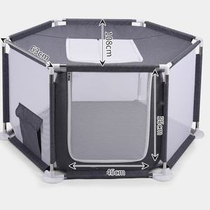 Gran oferta, corralito octogonal de lujo para mascotas, venta al por mayor, tienda de campaña portátil Oxford plegable para mascotas con bandeja de plástico, caja de embalaje de precio razonable - Product Image 6