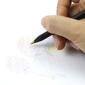 BECOL Promotional 7 Farben <span class=keywords><strong>Rainbow</strong></span> Core 4B Bleistifte Student Hand bemalter schwarzer Holz farb stift für den Schul gebrauch - Product Image 6