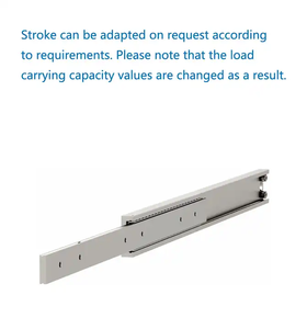 Deslizador telescópico de alta resistencia Guía de acero de alta carga 15mm de ancho 30mm de espesor El deslizador bidireccional se puede personalizar - Product Image 5