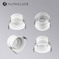Boîtier de spot encastré profond à double déflecteur pour ampoule GU10, corps de lampe rotatif, module GU10 remplaçable, cadre de plafonnier intérieur