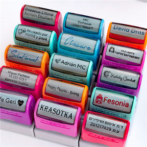 Timbro Personalizzato in Gomma Autoinchiostrante con Nome, Sigilli Impermeabili e Resistenti allo Sbiadimento per Bambini, Studenti, Insegnanti, Regalo Artigianale - Product Image 1