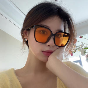 Gafas de Sol Qianai con Marco Cuadrado Negro, Lentes de PC con Protección UV400, Estilo Coreano para Mujer, a la Moda - Product Image 4