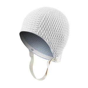Bonnet de bain bulle avec sangle de menton réglable, style rétro pour <span class=keywords><strong>piscine</strong></span> et plage, en <span class=keywords><strong>caoutchouc</strong></span> durable, écologique - Product Image 3