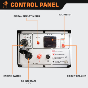 เครื่องกำเนิดไฟฟ้า 5 kVA 296 ซีซี 192F แบบพกพาสำหรับอุตสาหกรรม 5 กิโลวัตต์ 230V/400V รุ่น 6000S-T *โซลูชั่นพลังงานอเนกประสงค์สำหรับ - Product Image 5