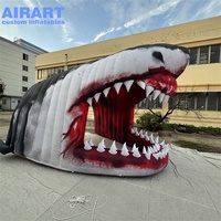 Tunnel d'entrée gonflable en forme de requin et de souris de grande taille pour la décoration d'événements et la publicité
