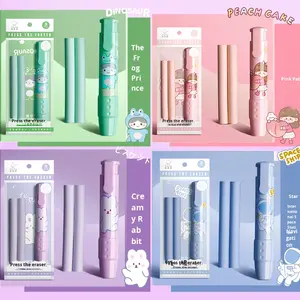 ممحاة أقلام رصاص كرتونية قابلة للسحب بضغطة زر، مصنوعة من البلاستيك للرسم والتصميم، ممحاة للطلاب - Product Image 2