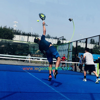 Terrain de padel panoramique professionnel à prix d'usine, équipement complet pour terrain de padel extérieur