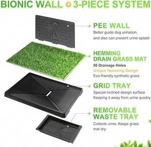 राजकथा पिए पिए पोटी प्रशिक्षण घास मछुटयोग्य मटर संग्रह ट्रे कुत्तों पालतू डायपर कुत्ते शौचालय कृत्रिम टर्फ प्लास्टिक - Product Image 3