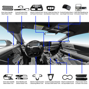 Pour 2024 Ford mustang imite le matériau ABS en fibre de carbone améliore l'aspect de la voiture autocollant couverture en <span class=keywords><strong>plastique</strong></span> - Product Image 3