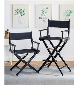 Vente directe d'usine de chaises de réalisateur pliables portables abordables en bois massif et alliage d'aluminium, chaises de pêche d'extérieur. - Product Image 1