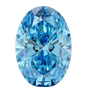 Diamante Cultivado en Laboratorio de 1.00 Quilates, Corte Ovalado, Color Azul Intenso, Certificado IGI, Diamante Suelto para Joyería - Product Image 1