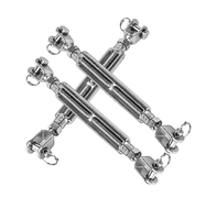 Vente en gros usine – Tendeur à mâchoires en acier inoxydable 304/316 de type US, style UU, anti-corrosion, vis de rigging impériale pour câble métallique
