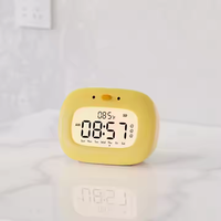 Diskon besar desain bebek lucu jam Alarm Digital LED pewaktu kuarsa Modern untuk dekorasi kamar anak-anak untuk penggunaan Desktop