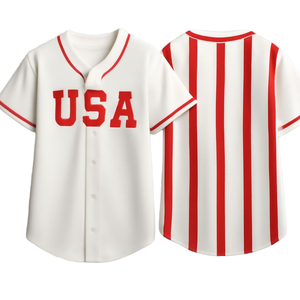 OEM 2025 Nueva camiseta de béisbol americana blanca Venta caliente Uniformes para hombres para todos los equipos con - Product Image 4