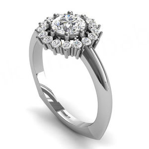 Anillo de Compromiso Vintage Chapado en Oro Rosa S925 con Brillante Moissanita Terrestre, Joyería Unisex de Gran Venta - Product Image 3