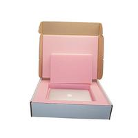 Boîte d'expédition en carton ondulé marron en gros avec logo personnalisé et insert en mousse pour l'expédition d'ordinateurs portables