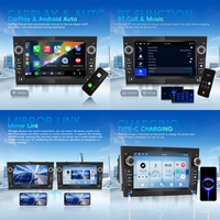 Autoradio Android 2Din Podofo 7'' 4+128/4+64G Écran IPS CarPlay/Android Auto sans fil pour Opel Astra/Antara/Corsa/Zafira/Meriva