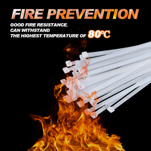 Nylon <span class=keywords><strong>6</strong></span> <span class=keywords><strong>6</strong></span> cáp Tie nhựa kẹp Đen UV Nylon 66 Zip Tie quan hệ cáp biểu tượng tùy chỉnh Cáp kẹp hont Trung Quốc - Product Image 4