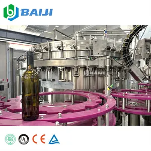 Automatic carbonated beverage Champagne sparkling wine glass bottle filling capping machine