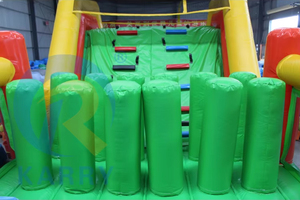Patio de recreo al aire libre comercial PVC selva cocodrilo 59 pies carrera de obstáculos inflable gigante para adultos niños con Pared de escalada - Product Image 4