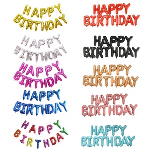 Bannière <span class=keywords><strong>Joyeux</strong></span> Anniversaire Colorée de 16 Pouces, Ensemble de Fournitures pour Fête d'Enfants, Ballons, Décoration de Fête, Ballons d'Anniversaire - Product Image 1