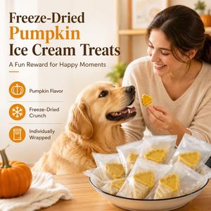 Galletas de Calabaza Liofilizadas <span class=keywords><strong>para</strong></span> Perros y <span class=keywords><strong>Gatos</strong></span>, Premios Individuales Sin Granos y Altos en Proteínas <span class=keywords><strong>para</strong></span> Mascotas de Todas las Edades - Product Image 1