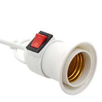 Douille E27 avec cordon d'alimentation de 5 m pour suspension, support de lampe, adaptateur de douille d'ampoule de lustre avec interrupteur à clé indépendant