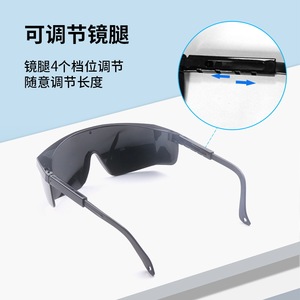 Lunettes de sécurité laser, monture noire, protection OD4+ 190-690nm contre les rayonnements lumineux, fabriquées à Shenzhen - Product Image 4