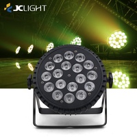 Projecteurs LED Wash Par Slim 18x12W pour DJ, Scène et Fêtes, DMX512, 18x5in1 RGBWA UV, IP33, Ra90, Contrôle Sonore