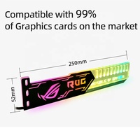 Accessoires décoratifs pour ordinateur de bureau de jeu RVB Support GPU 25CM Support GPU Interface RGB 5V 3PIN 4PIN Support de carte graphique