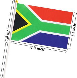 Paquete de 100 banderas de palo sudafricanas Mini <span class=keywords><strong>Bandera</strong></span> de País Nacional Superior redonda de banderas pequeñas de mano de <span class=keywords><strong>Sudáfrica</strong></span> - Product Image 2