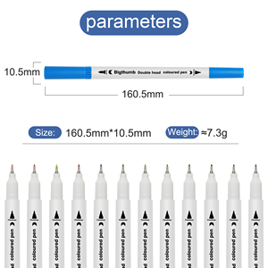 24 màu sắc kép <span class=keywords><strong>tip</strong></span> fineliner Vẽ Tranh Màu Nước nghệ thuật đánh dấu bàn chải bút thiết lập - Product Image 4