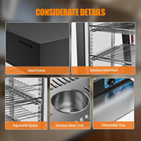 Vitrine Chauffante Commerciale Électrique de Comptoir pour Aliments Chauds, Pâtisseries et Snacks – Idéale pour Restaurants et Boulangeries