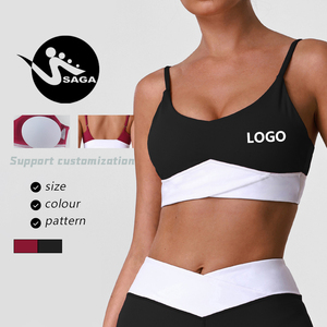 Sujetador deportivo sin espalda de primera calidad, estilo occidental, de una pieza, con diseño hueco, de secado rápido, con almohadillas extraíbles, para entrenamiento y yoga. - Product Image 2