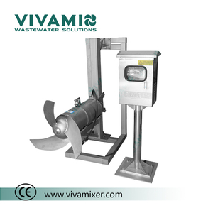 Bomba Mezcladora Sumergible Horizontal con Tres Impulsores para Planta de Tratamiento de Aguas Residuales - Product Image 2