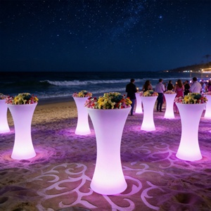 Lampe de sol LED lumineuse en forme de seau à glace, lumière décorative d'intérieur et d'extérieur pour pelouse, lampe de fête de plage, lampe pot de fleurs, lampe de table - Product Image 5