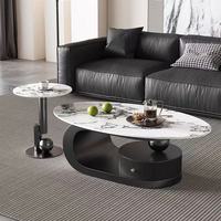 Table basse contemporaine de luxe pour la maison salon bureau bar appartement ou hôtel avec dessus en marbre et cadre en acier