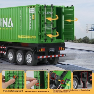 Huina mainan anak-anak traktor Semi Trailer, mobil listrik RC paduan sembilan saluran untuk grosir - Product Image 3