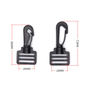 Plastic Hooks <b>Double</b> Adjustable Rotating Anti Shifting For Baby <b>Stroller</b> Bag Accessories Black 26Mm - Product Image 3