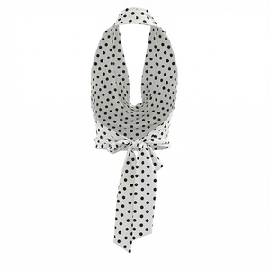 Viviblook J26TP092 Nouveau haut d'été décontracté pour femme, col en V, sans manches, à pois, sexy, dos nu, avec lacets - Product Image 6