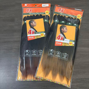 Capelli per trecce pre-stirati 4X da 240g, forniture di fabbrica, molto richiesti, per trecce africane, extension per box braids e stili all'uncinetto - Product Image 1