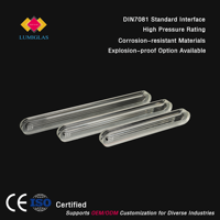 Jauge de niveau en verre borosilicate transparent trempé pour chaudière à vapeur, épaisseur 17 mm, résistante à une pression de 40 bars